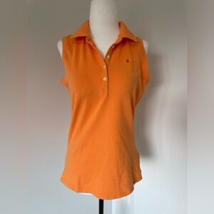 Izod Orange Women’s Sleeveless Collared Polo Golf Tank Top - Size Medium